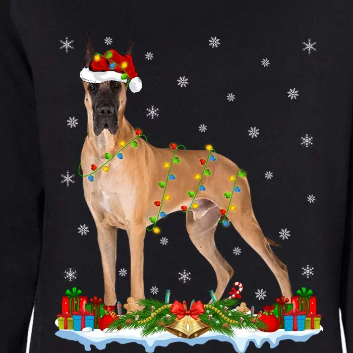 Great Dane Lover Family Matching Santa Great Dane Christmas Funny Gift Womens California Wash Sweatshirt