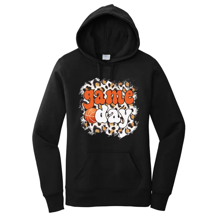 Game Day Leopard Basketball Game Day Women's Pullover Hoodie