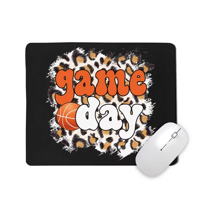 Game Day Leopard Basketball Game Day Mousepad