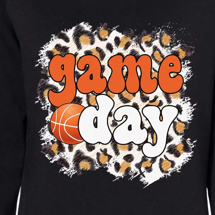 Game Day Leopard Basketball Game Day Womens California Wash Sweatshirt