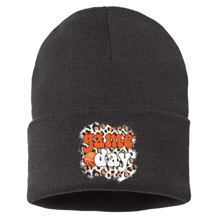 Game Day Leopard Basketball Game Day Sustainable Knit Beanie