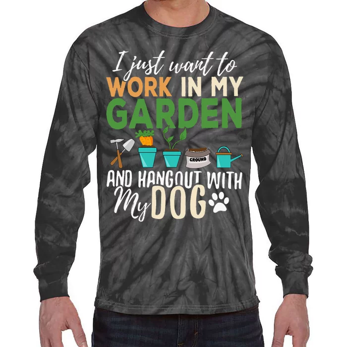 Gardening Dog Lover Gardener Garden Pet Tie-Dye Long Sleeve Shirt