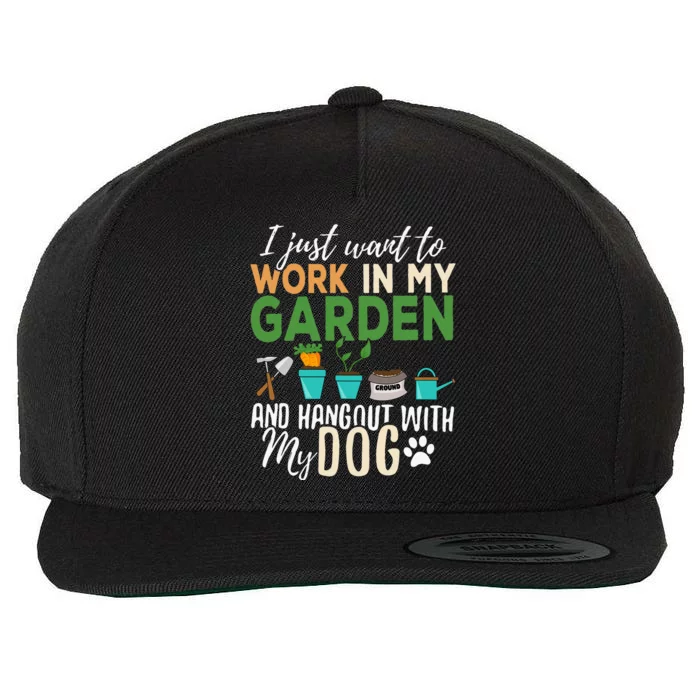 Gardening Dog Lover Gardener Garden Pet Wool Snapback Cap