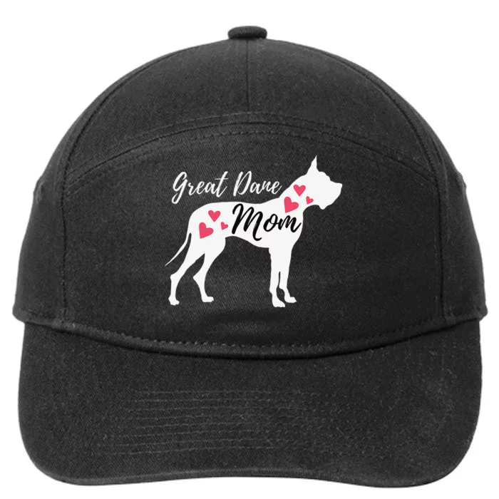 Great Dane Mom - German Mastiff Deutsche Dogge Dog Owner 7-Panel Snapback Hat