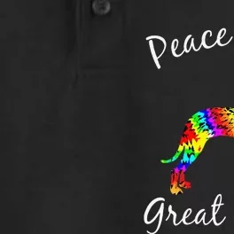 Great Dane Mom Fun Dog Mom Gift Peace Love Great Dane Mama Dry Zone Grid Performance Polo