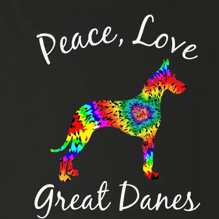 Great Dane Mom Fun Dog Mom Gift Peace Love Great Dane Mama Toddler Long Sleeve Shirt