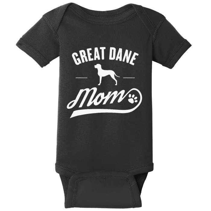 Great Dane Mom - Dog Owner Lover Baby Bodysuit