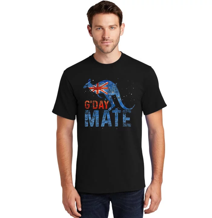 G Day Mate Kangaroo Aussie Animal Australia Flag Australia Tall T-Shirt