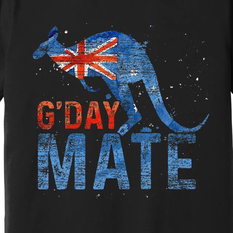 G Day Mate Kangaroo Aussie Animal Australia Flag Australia Premium T-Shirt