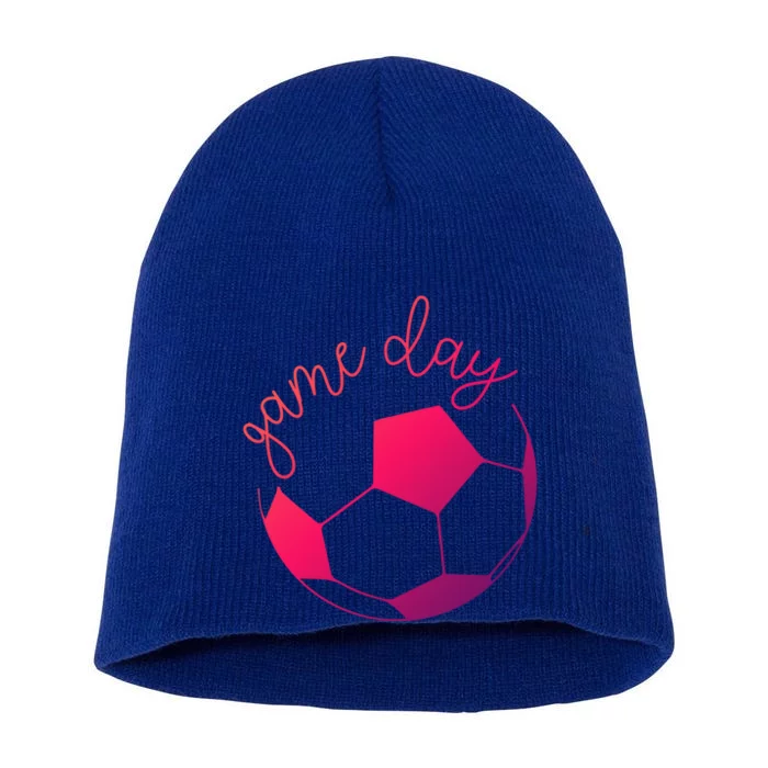 Game Day Mom Soccer Gift Short Acrylic Beanie