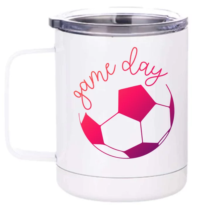 Game Day Mom Soccer Gift Front & Back 12oz Stainless Steel Tumbler Cup