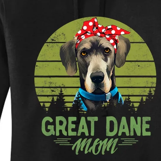 Great Dane Mom Dog Gift For Women Women's Pullover Hoodie