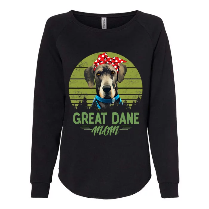 Great Dane Mom Dog Gift For Women Womens California Wash Sweatshirt