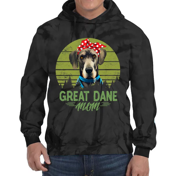 Great Dane Mom Dog Gift For Women Tie Dye Hoodie