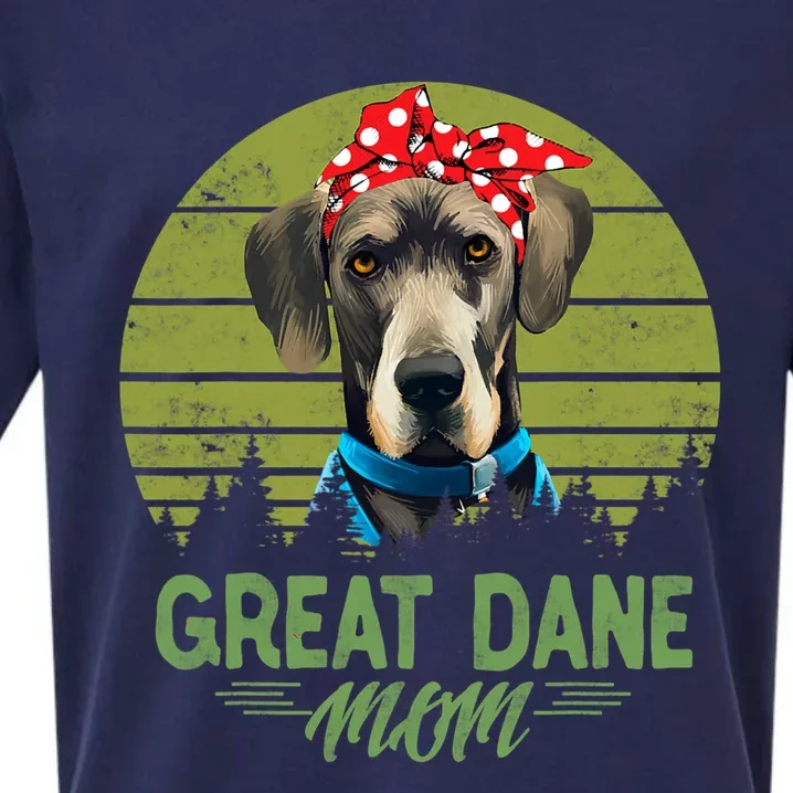 Great Dane Mom Dog Gift For Women Sueded Cloud Jersey T-Shirt