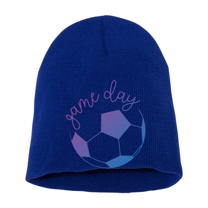 Game Day Mom Soccer Gift Short Acrylic Beanie