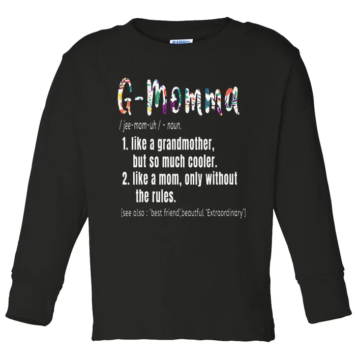 GMomma Definition Mother's Day & Birthday Gift Grandmother Toddler Long Sleeve Shirt