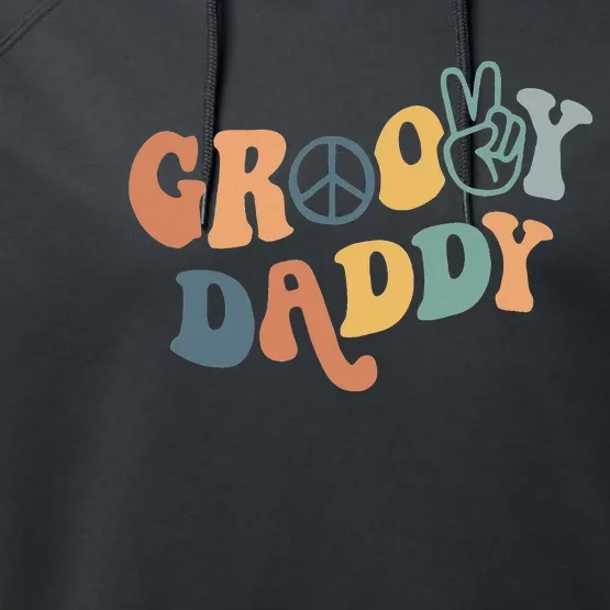 Groovy Daddy Matching Family 1st Birthday Party Performance Fleece Hoodie