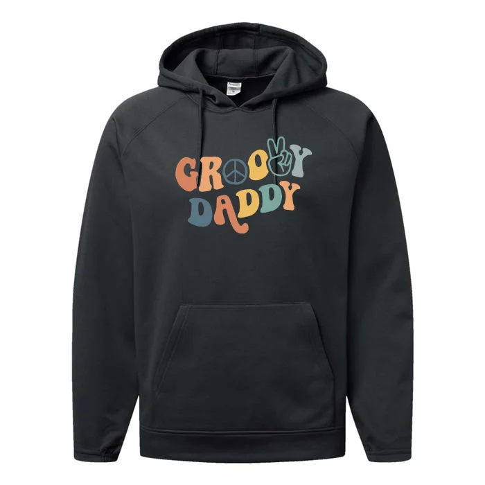 Groovy Daddy Matching Family 1st Birthday Party Performance Fleece Hoodie