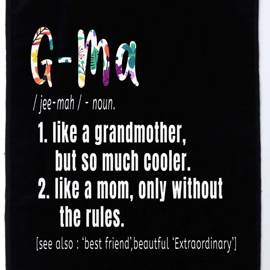 GMa Definition Mother's Day & Birthday gift Grandmother Platinum Collection Golf Towel