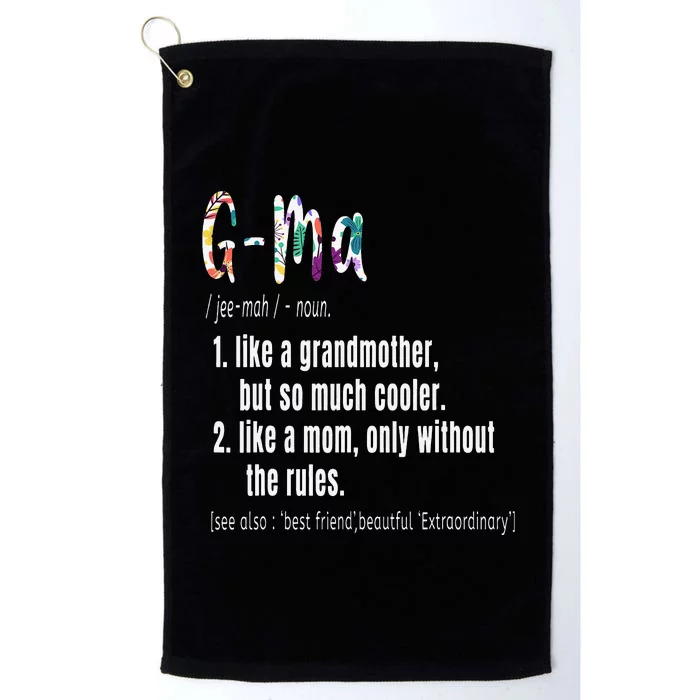 GMa Definition Mother's Day & Birthday gift Grandmother Platinum Collection Golf Towel