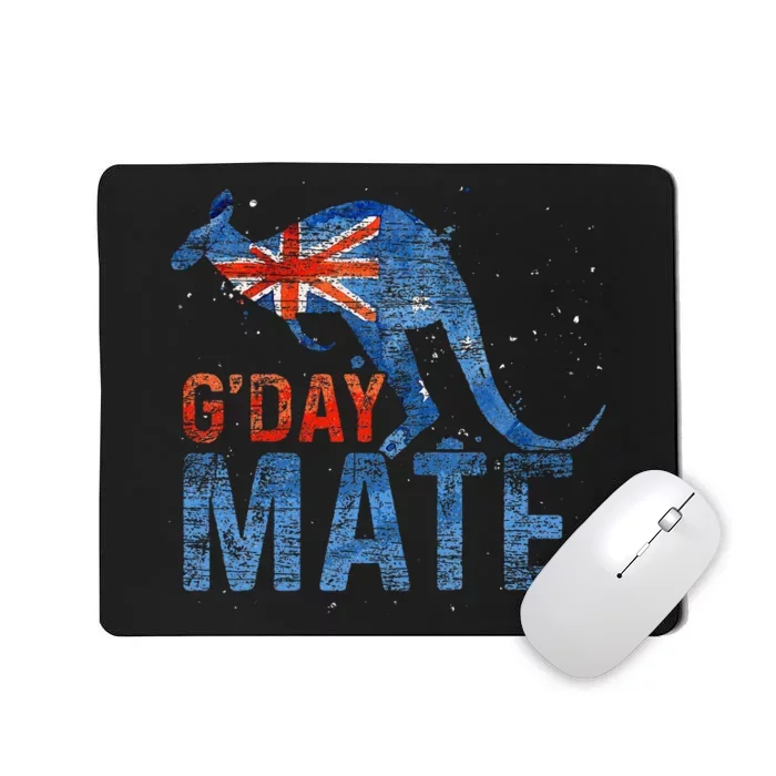 G Day Mate Kangaroo Aussie Animal Australia Flag Mousepad