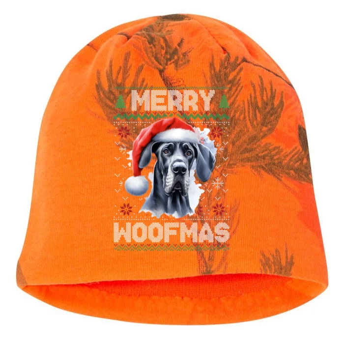 Great Dane Merry Woofmas Ugly Christmas Cute Gift Kati - Camo Knit Beanie