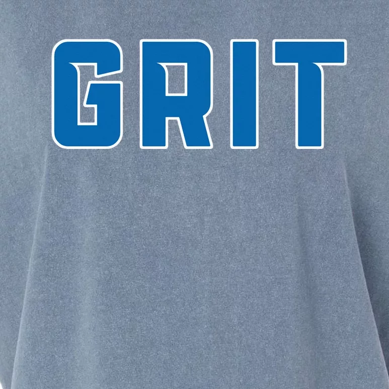 Grit Detroit Michigan Blue And White Garment-Dyed Women's Muscle Tee