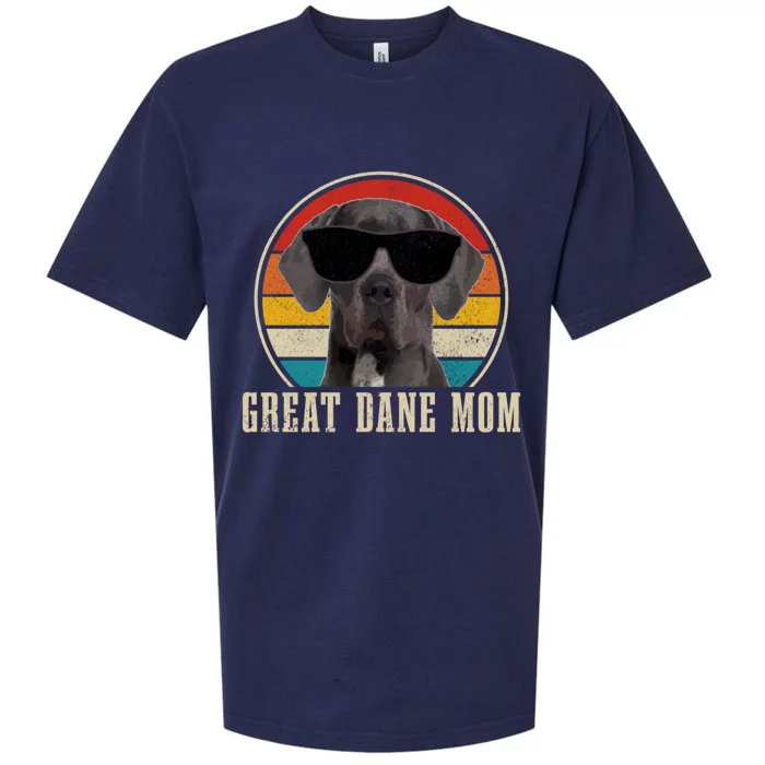 Great Dane Mom Funny Dog Sunglasses Vintage Great Dane Gift Sueded Cloud Jersey T-Shirt