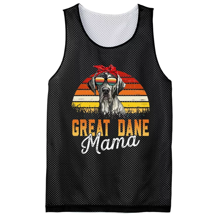 Great Dane Mama Best Great Dane Mom Ever Mothers Day Dog Mom Mesh Reversible Basketball Jersey Tank