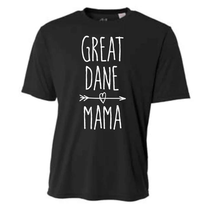 Great Dane Mom Gift Cute Great Dane Mama Cute Gift Cooling Performance Crew T-Shirt