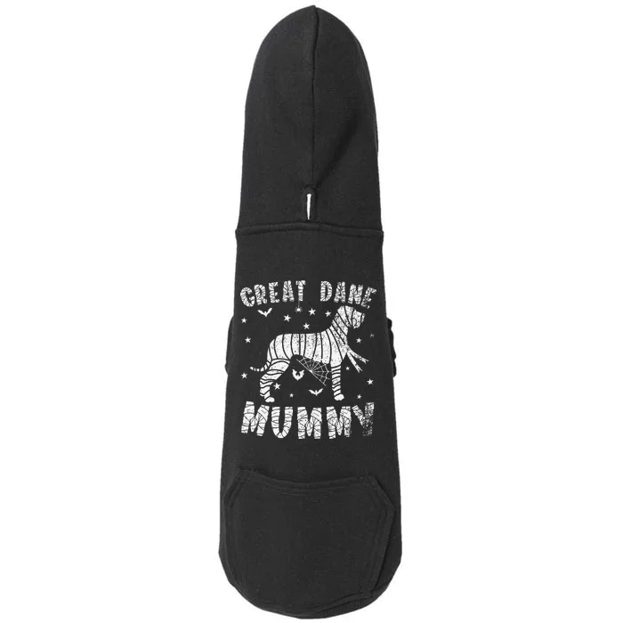 Great Dane Mummy Halloween Doggie 3-End Fleece Hoodie