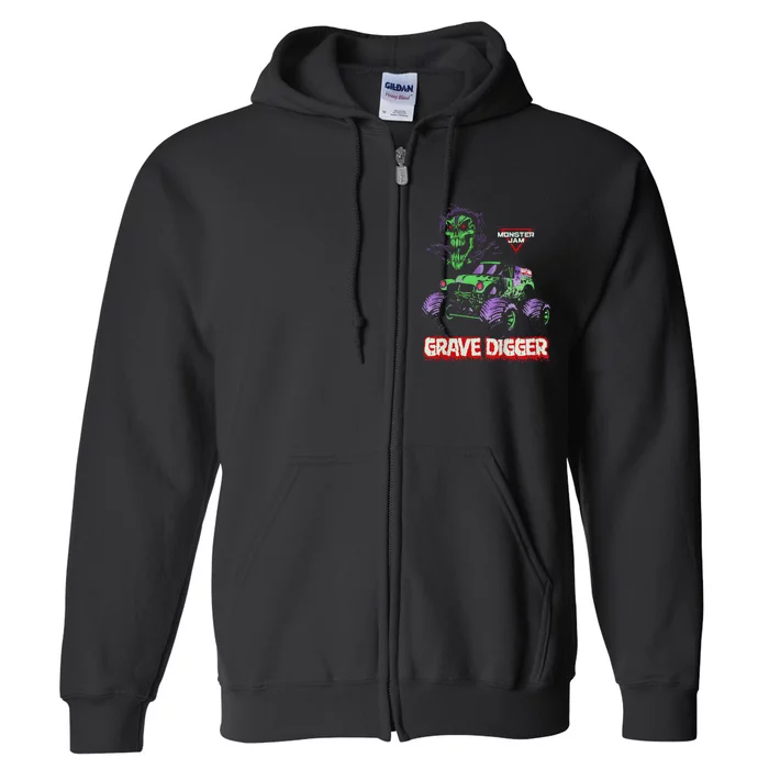 Grave Digger Monster Truck Full Zip Hoodie