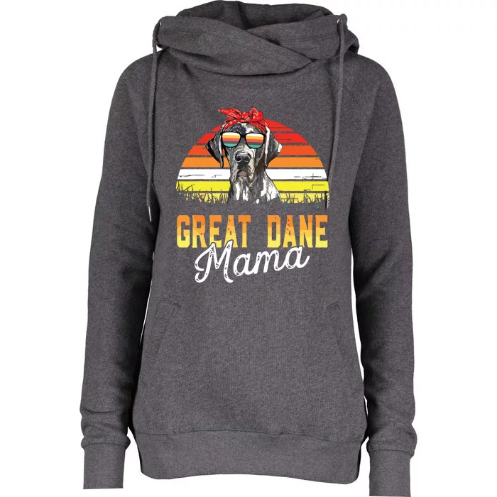 Great Dane Mama Best Great Dane Mom Ever Mothers Day Dog Mom Womens Funnel Neck Pullover Hood