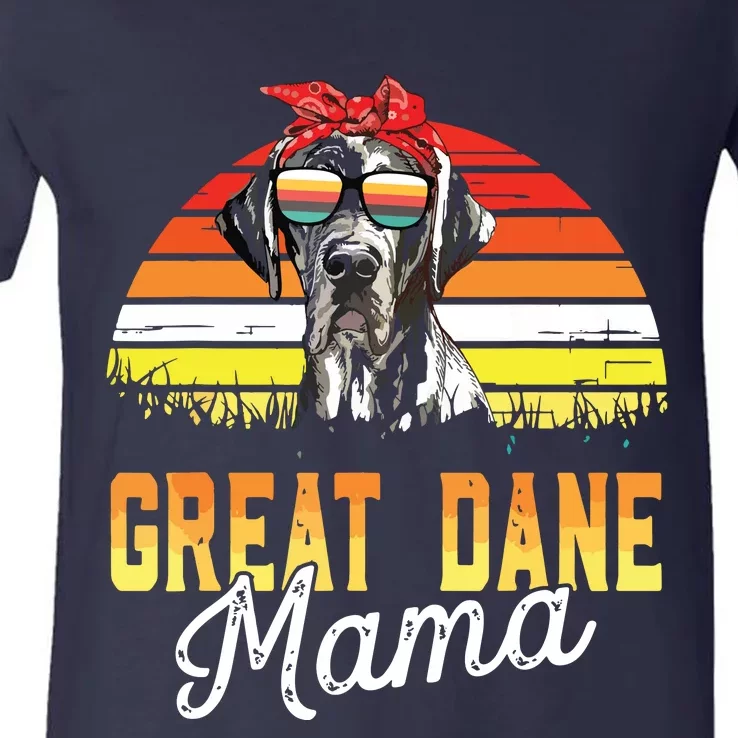 Great Dane Mama Best Great Dane Mom Ever Mothers Day Dog Mom V-Neck T-Shirt