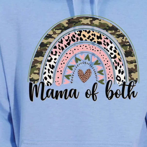 Glitter & Dirt Mom Mama Of Both Leopard & Camo Mother's Day Unisex Surf Hoodie