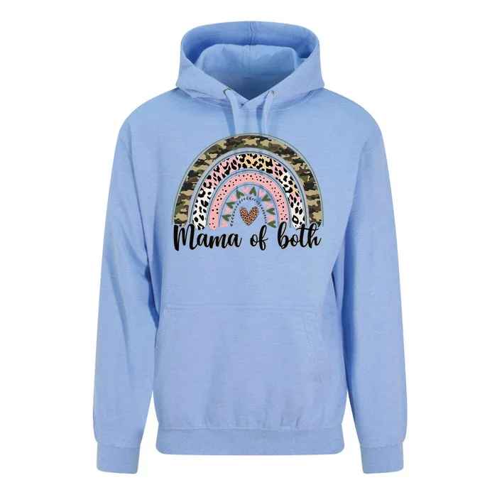 Glitter & Dirt Mom Mama Of Both Leopard & Camo Mother's Day Unisex Surf Hoodie