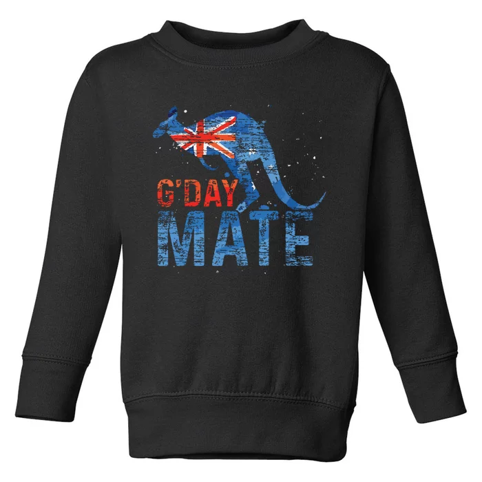 G Day Mate Kangaroo Aussie Animal Australia Flag Australia Toddler Sweatshirt