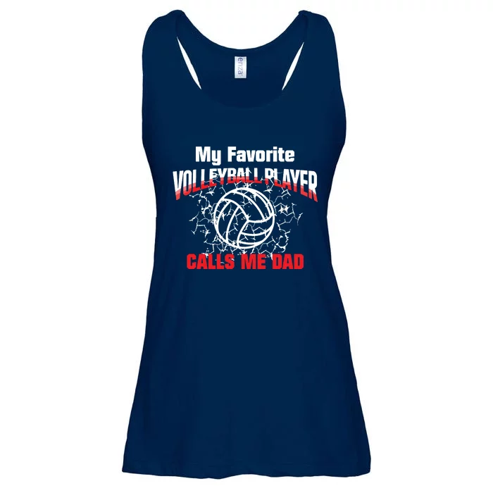 Gift Dad My Favorite Volleyball Player Calls Me Dad Ladies Essential Flowy Tank