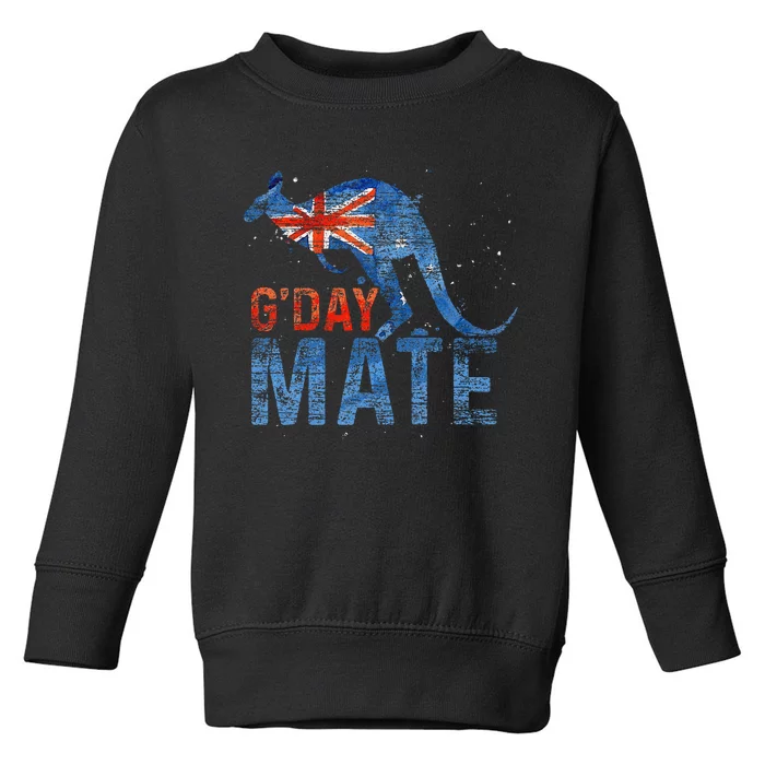 G Day Mate Kangaroo Aussie Animal Australia Flag Australia Toddler Sweatshirt