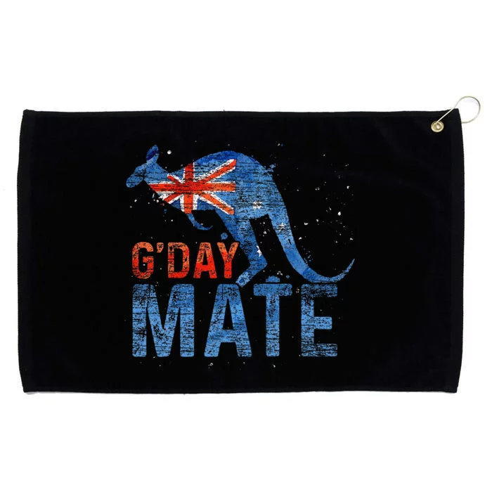 G Day Mate Kangaroo Aussie Animal Australia Flag Australia Grommeted Golf Towel