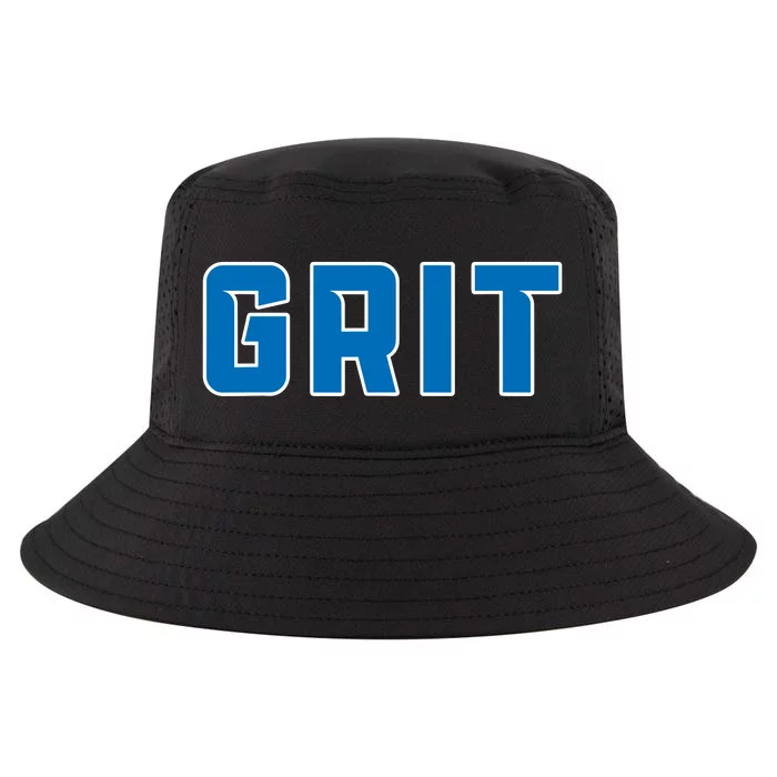 Grit Detroit Michigan Blue And White Cool Comfort Performance Bucket Hat