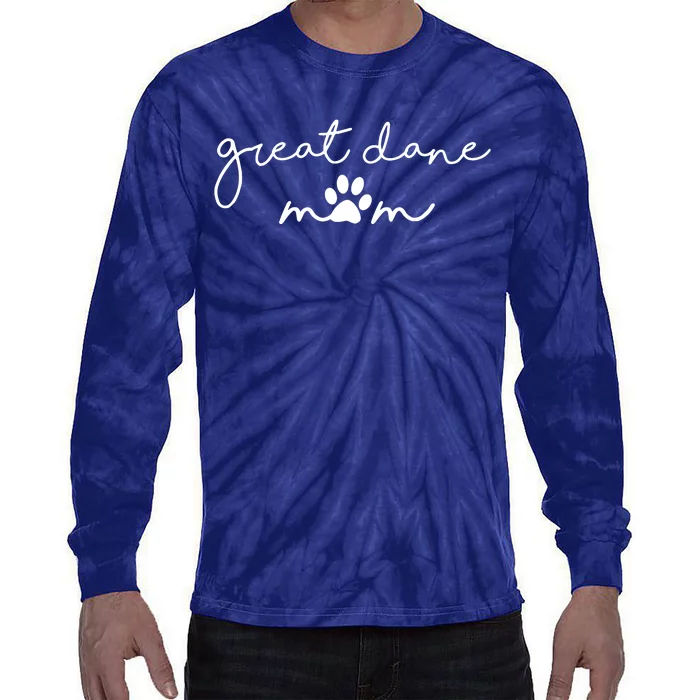 Great Dane Mom Tie-Dye Long Sleeve Shirt