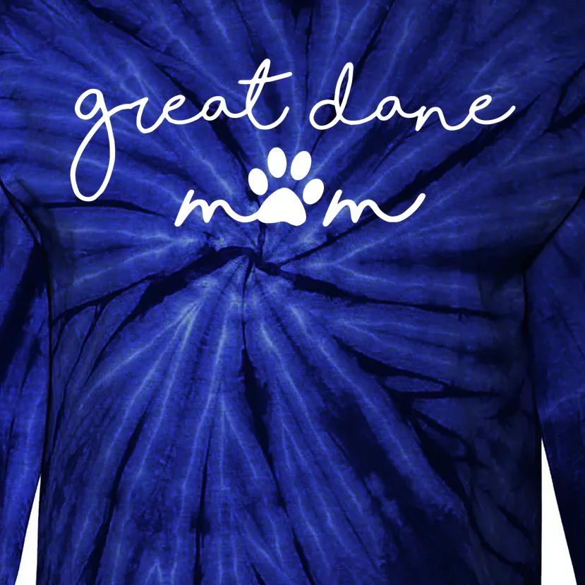 Great Dane Mom Tie-Dye Long Sleeve Shirt