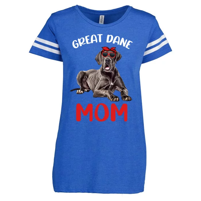 Great Dane Mom Mama Great Dane Dog Lover Owner Cute Gift Enza Ladies Jersey Football T-Shirt