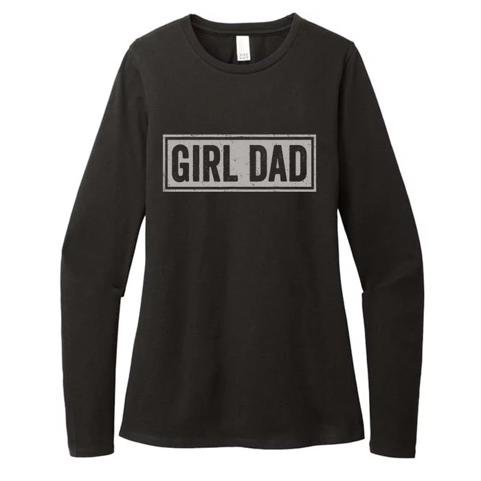 Girl Dad Men Proud Father Of Girl Fathers Day Vintage Womens CVC Long Sleeve Shirt