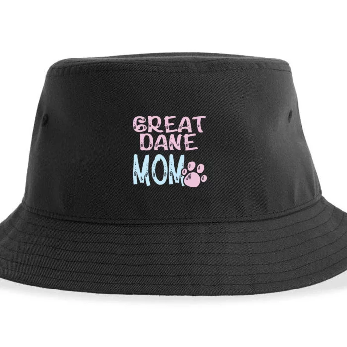 Great Dane Mom Dog Lovers Mama Women Girl Cute Sustainable Bucket Hat