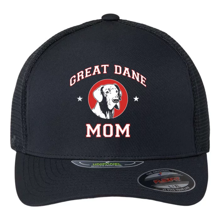 Great Dane Mom Dog Mother Flexfit Unipanel Trucker Cap