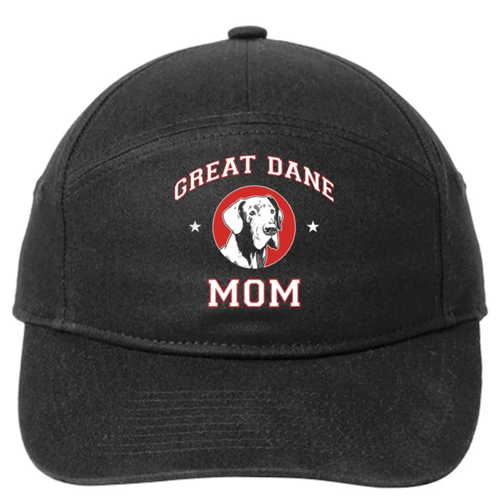 Great Dane Mom Dog Mother 7-Panel Snapback Hat