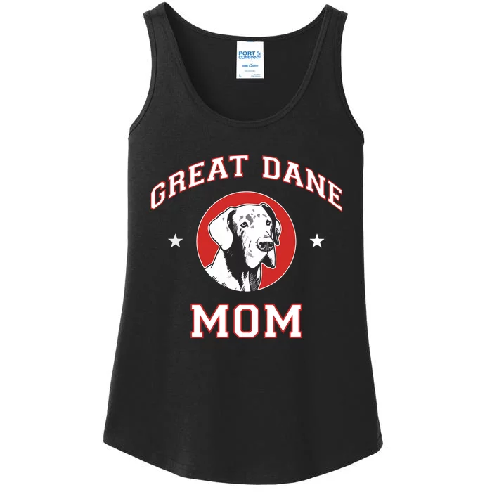 Great Dane Mom Dog Mother Ladies Essential Tank